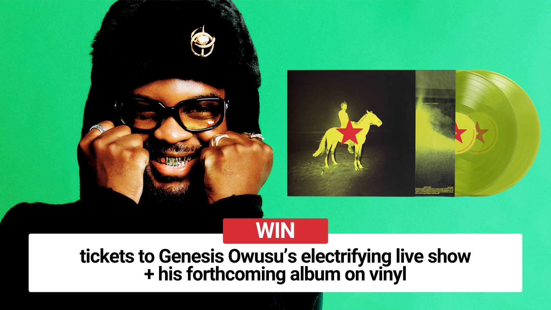 Genesis Owusu 2026 vinyl and ticket GOC