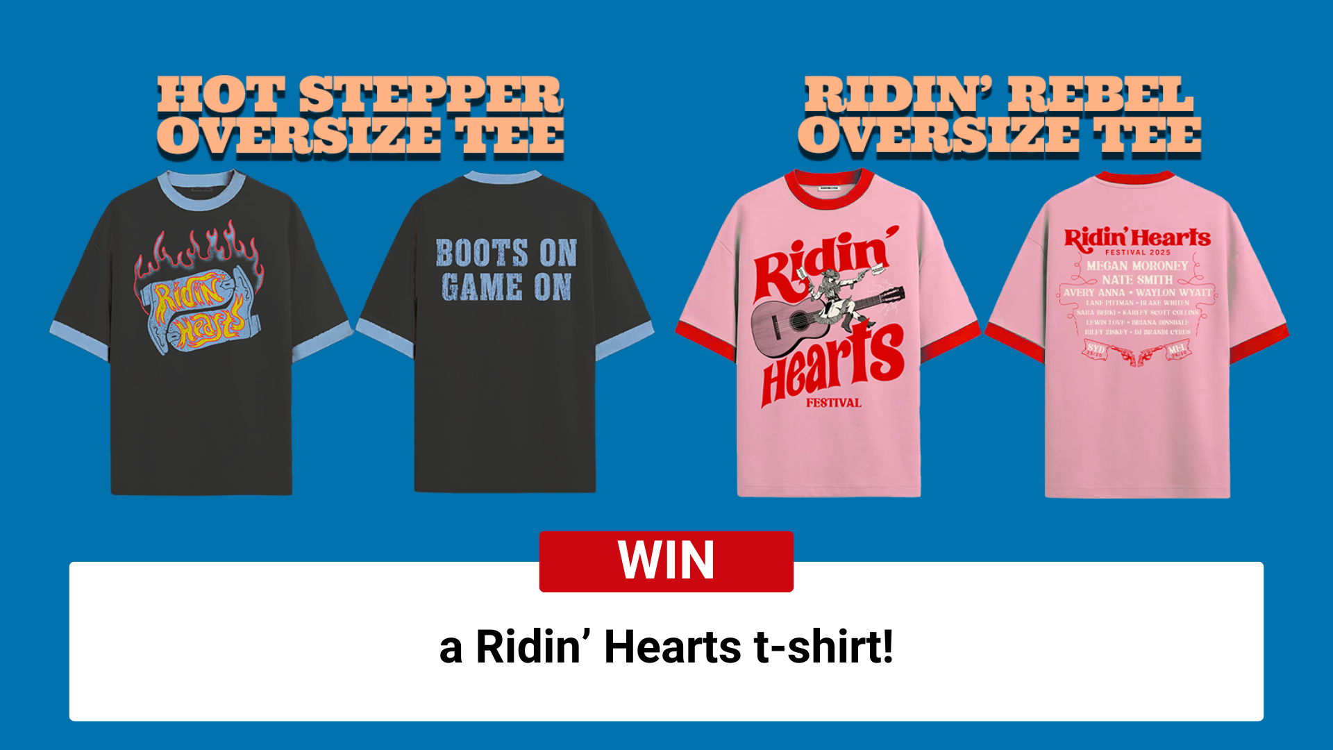 Ridin' Hearts 2025 merch comp