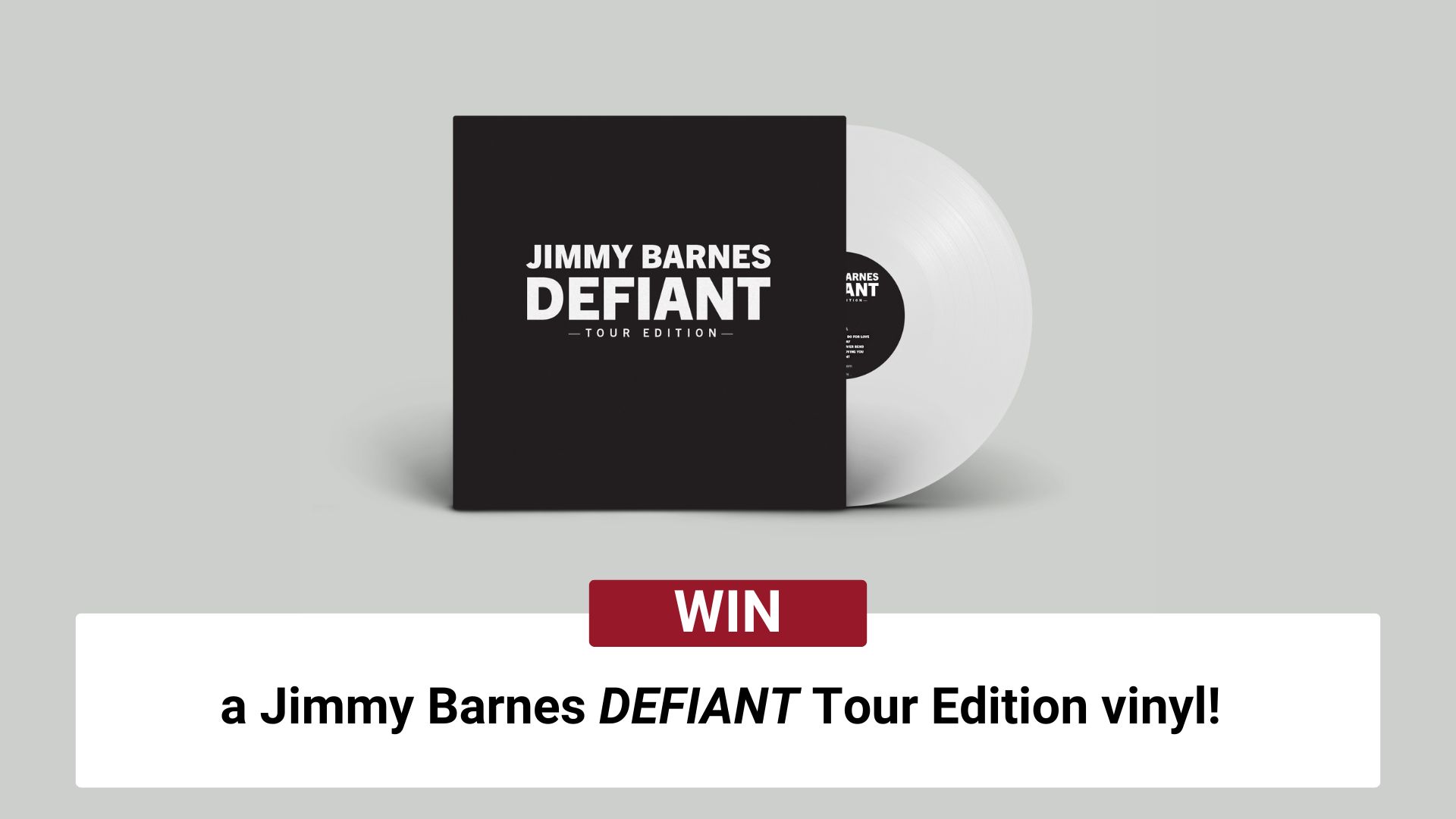 Win a Jimmy Barnes DEFIANT Tour Edition vinyl!