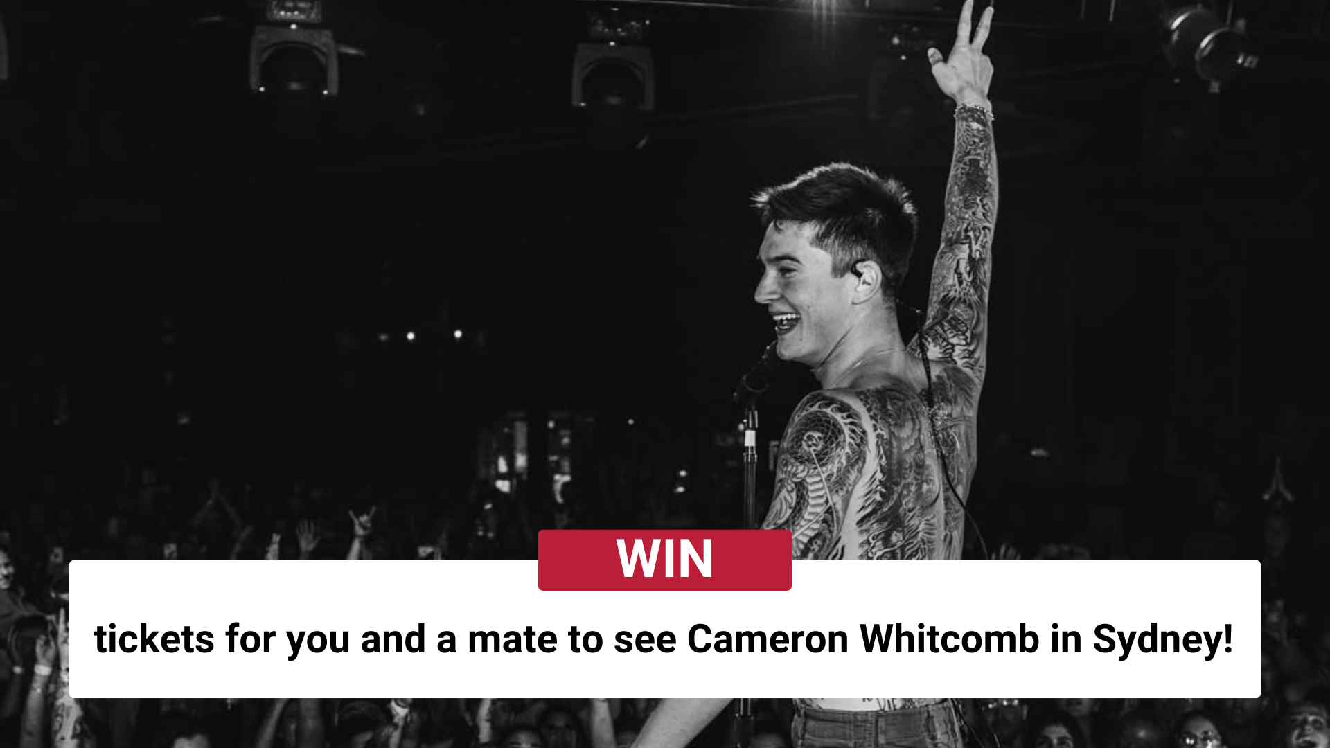Win Cameron Whitcomb tickets!